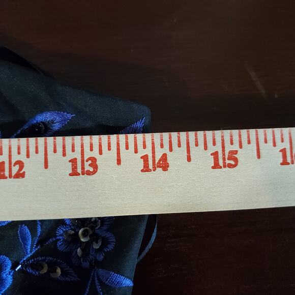 Vtg Y2K Morgan & Co Beaded Fairy Grunge Whimsigoth Fit & Flare Dress Sz 1/2 Prom - Picture 13 of 15